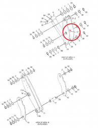Палец креп. рычага фронтального ковша к стреле 380-2567 (Аналог (Caterpillar F-Серии))