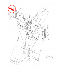 Палец креп. г/ц ковша к тягам KSV0618 (JSV0377) (Аналог (JCB JS330))